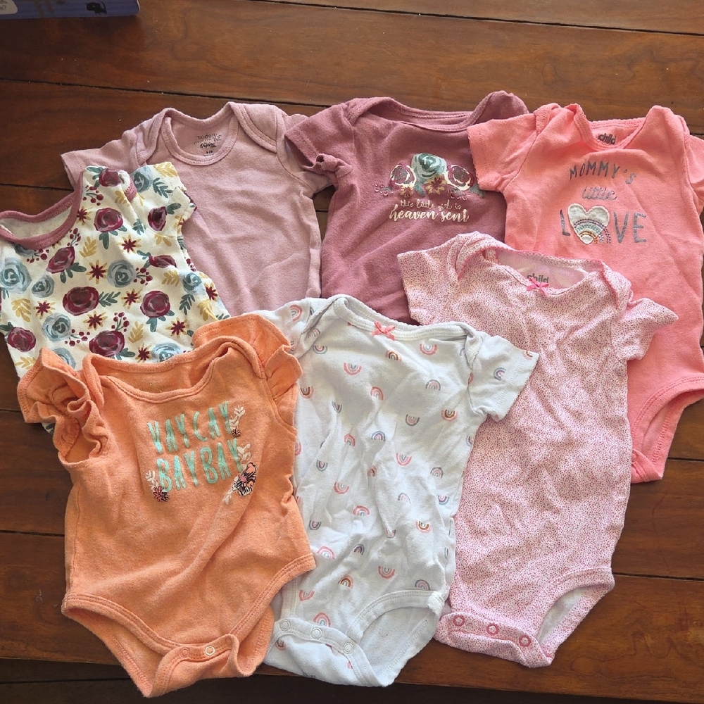 Assorted Colorful Baby One Pieces Set